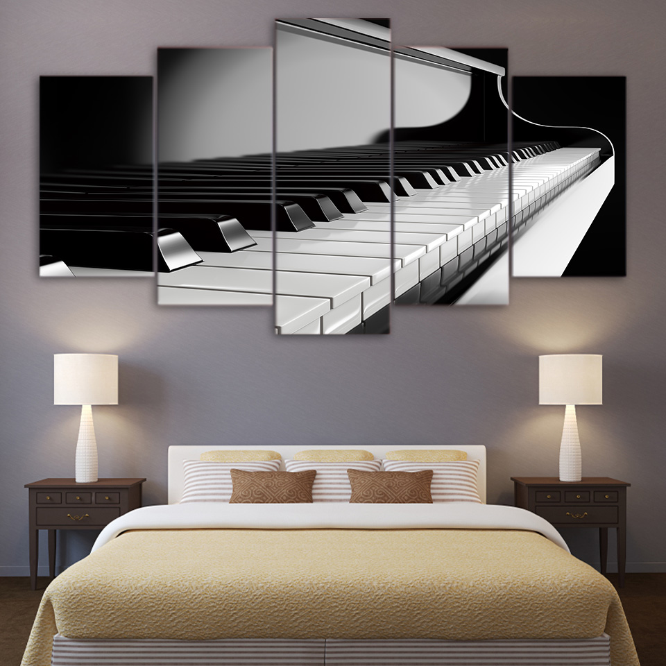 Picture Of Musical Instrument - Canvas Wall Art Pictures Modern Framework