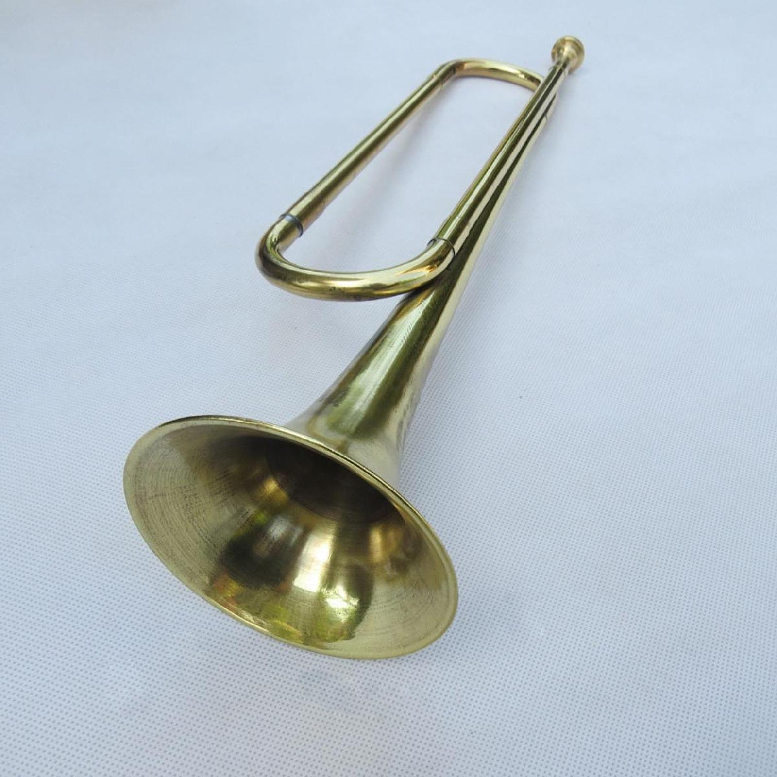 Musical Instrument Bugle - Premium Brass Trumpet Bugle Polished Student