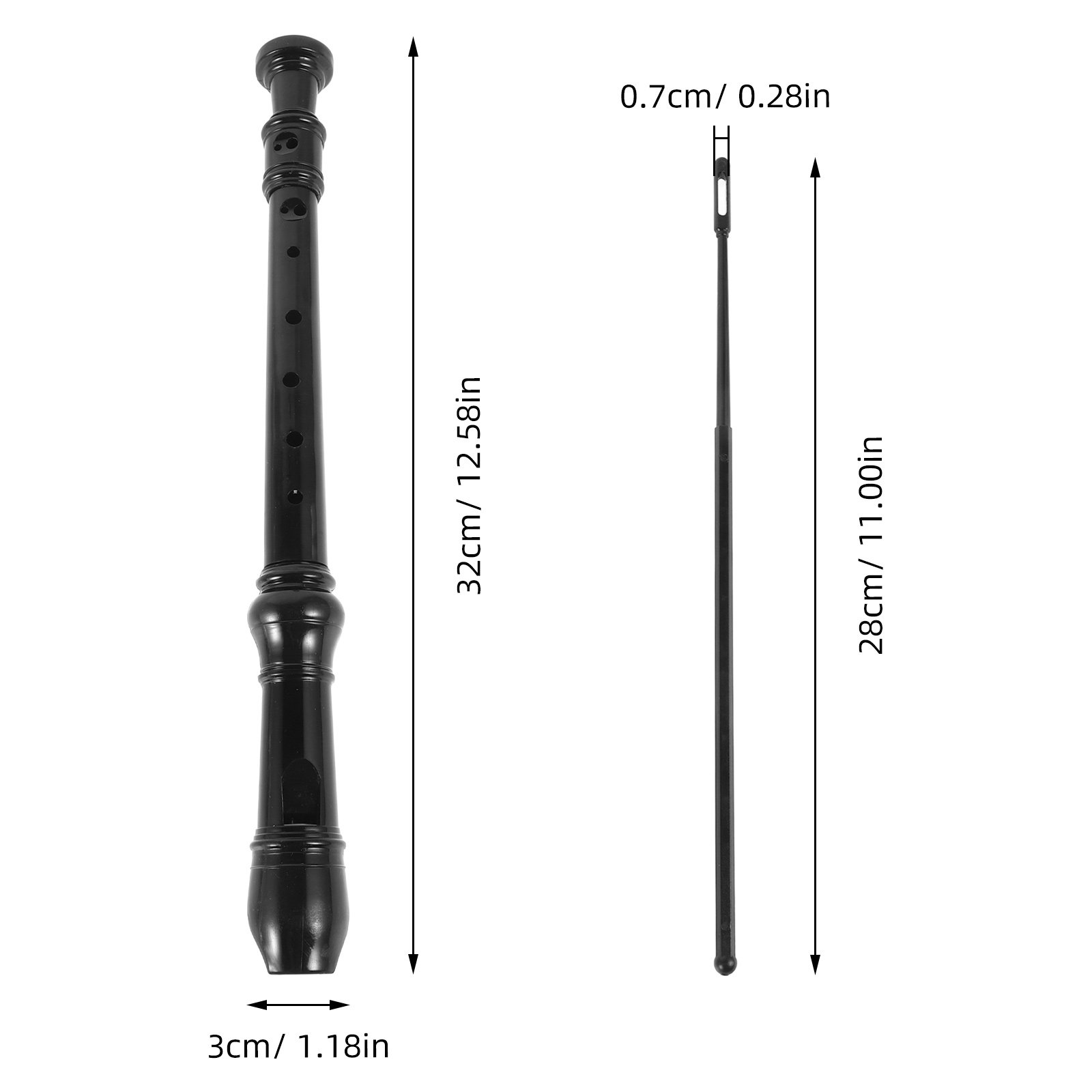 8 Hole Black Transparent Sopra - đánh giá và giá Soprano Recorder Plastic